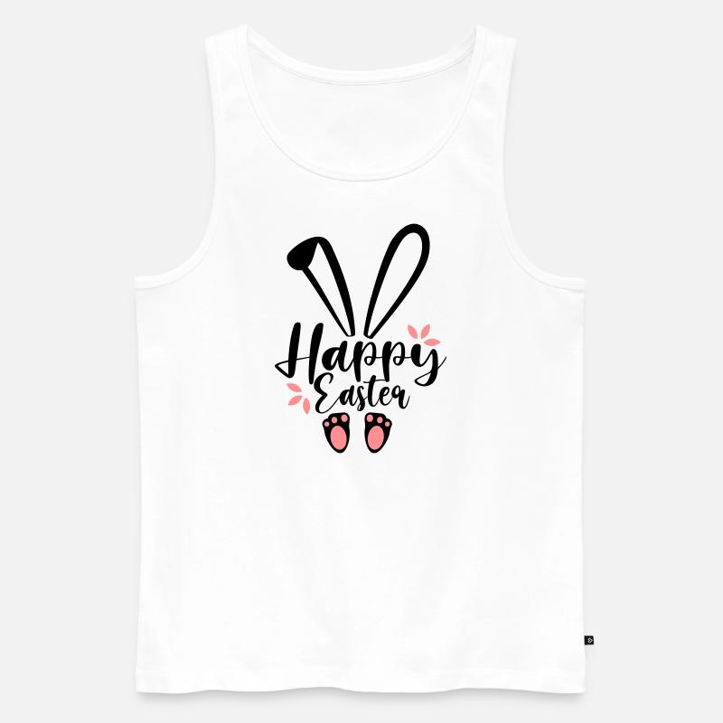 Happy Easter Bunny - Männer Premium Bio Tank Top - Weiß