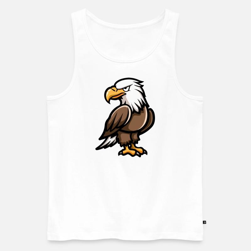 Adler Comic - Männer Premium Bio Tank Top - Weiß