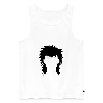 VOKUHILA - Männer Premium Bio Tank Top - Weiß - Vorne - Michal (187cm)