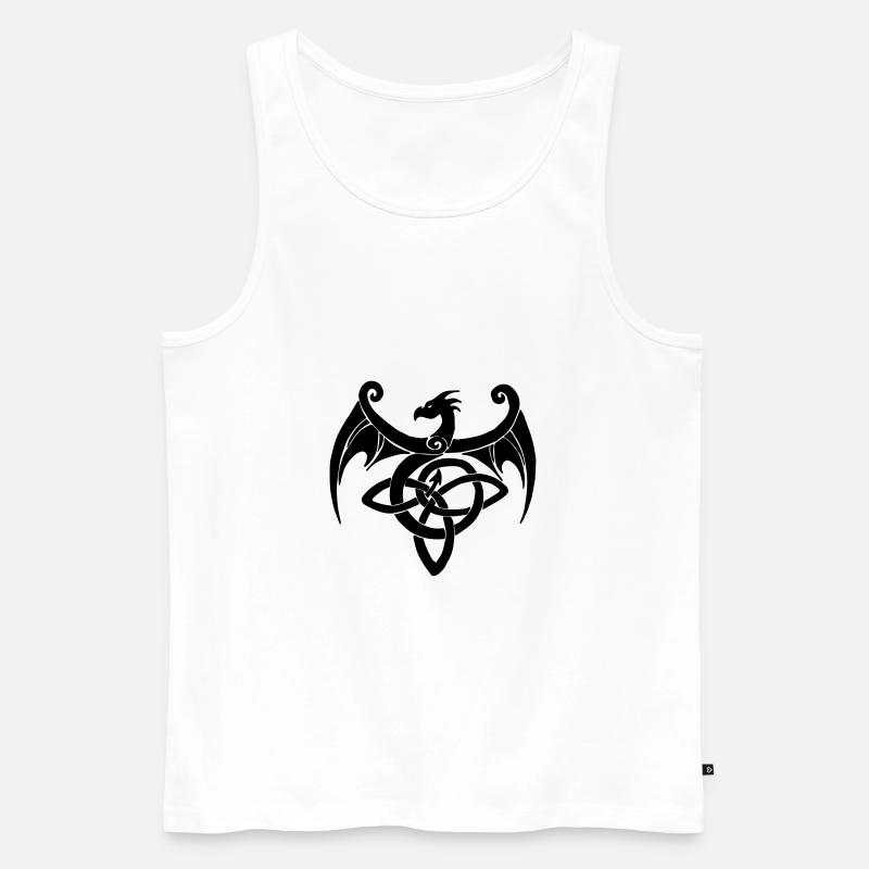 Keltischer Drache - Männer Premium Bio Tank Top - Weiß