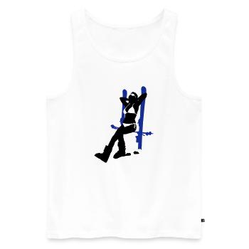 ski girl - Débardeur bio Premium Homme - blanc - Devant - Michal (187cm)