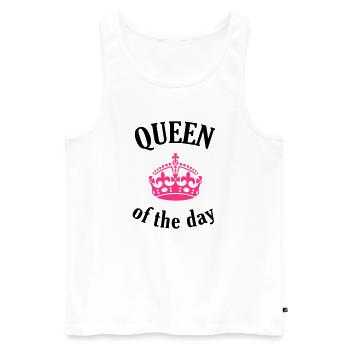 Queen of the day - Débardeur bio Premium Homme - blanc - Devant - Michal (187cm)