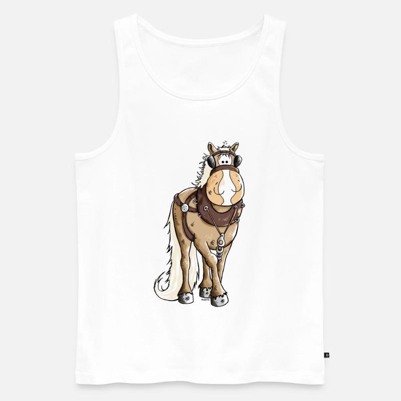 Gigantischer Kaltblüter - Kaltblut - Männer Premium Bio Tank Top - Weiß