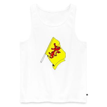 Flag of the province of South Holland - Men's Premium Organic Tank Top - white - Front - AI Model Male 178 light (178cm)