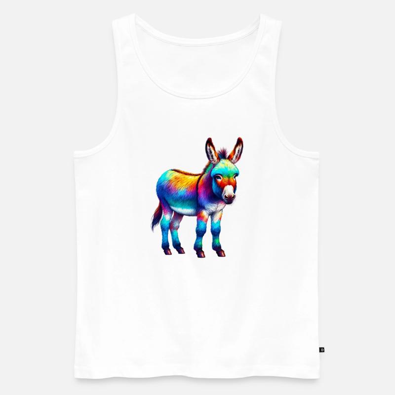 Esel-Maultier - Männer Premium Bio Tank Top - Weiß