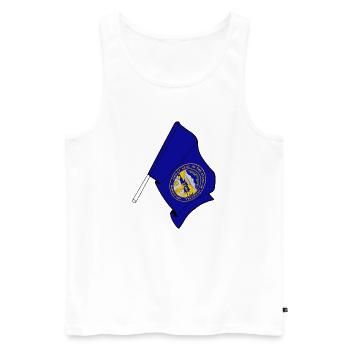 Flagge von Nebraska - Männer Premium Bio Tank Top - Weiß - Vorne - Michal (187cm)