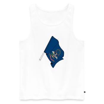 Flag of the state of North Dakota USA - Men's Premium Organic Tank Top - white - Front - Michal (187cm)