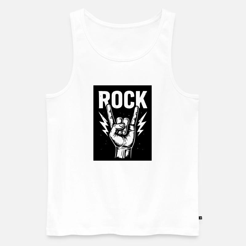 Rock on - Männer Premium Bio Tank Top - Weiß