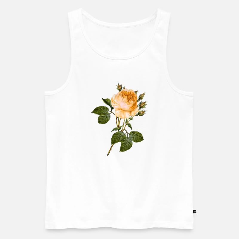 Blume - Männer Premium Bio Tank Top - Weiß