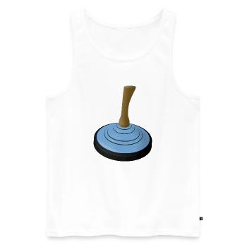 2025-EISSTOCK-hellblau - Men's Premium Organic Tank Top - white - Front - AI Model Male 178 light (178cm)