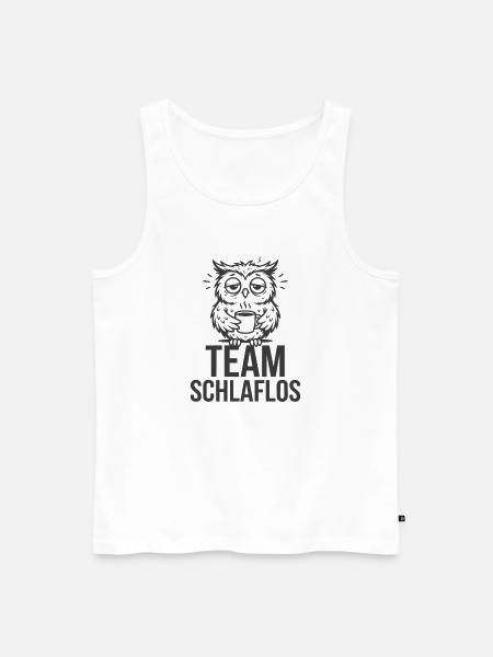 Team Sleepless – Tired Owl - Men's Premium Organic Tank Top - white