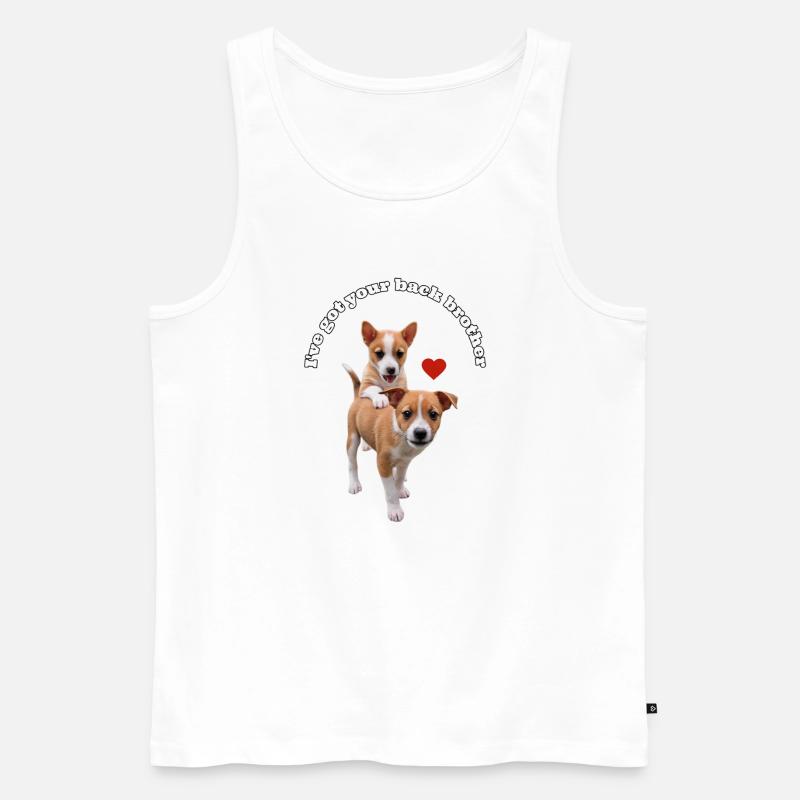 Podengo – ich stehe hinter dir. - Männer Premium Bio Tank Top - Weiß