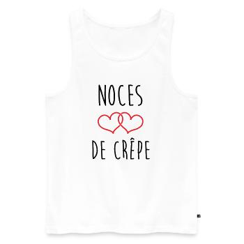 crepe wedding anniversary, 39 years of marriage - Men's Premium Organic Tank Top - white - Front - Michal (187cm)