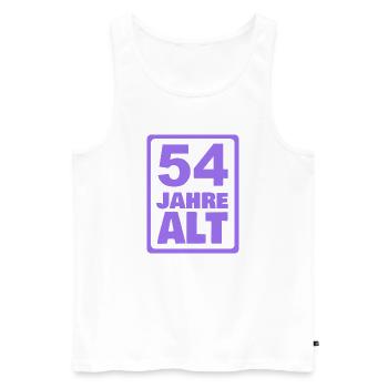 54 - Men's Premium Organic Tank Top - white - Front - AI Model Male 178 light (178cm)