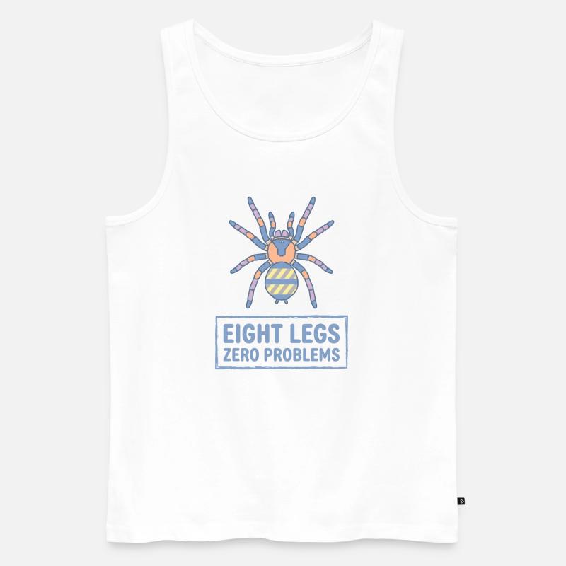 Acht Beine Null Probleme Vogelspinne - Männer Premium Bio Tank Top - Weiß