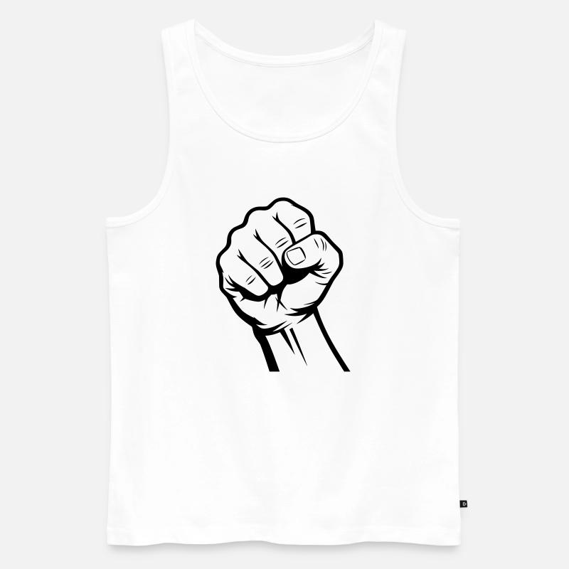 Faust - Männer Premium Bio Tank Top - Weiß