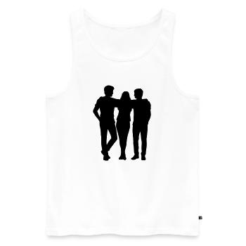 People Group Silhouette Friends Team Together - Men's Premium Organic Tank Top - white - Front - Michal (187cm)