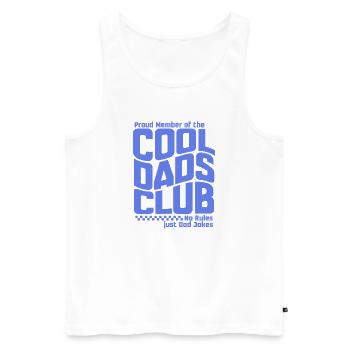 Cool Dads Club - Papa Vatertag Geschenk - Männer Premium Bio Tank Top - Weiß - Vorne - Michal (187cm)