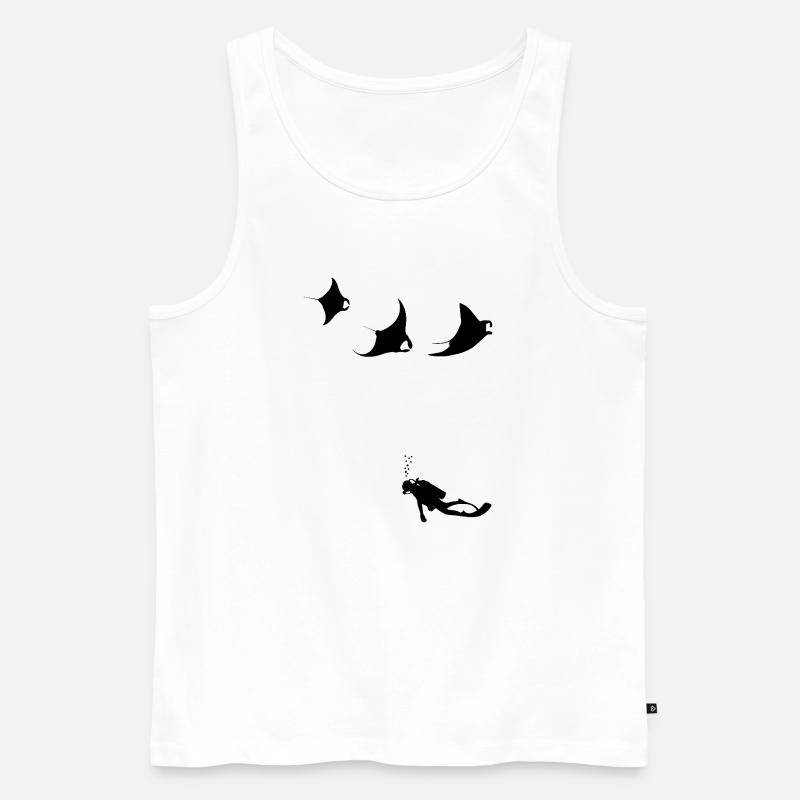 mantas_taucher - Männer Premium Bio Tank Top - Weiß
