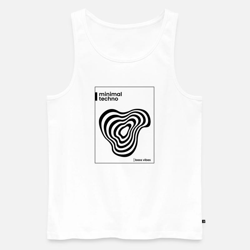 Conception minimale de l’affiche techno - Débardeur bio Premium Homme - blanc