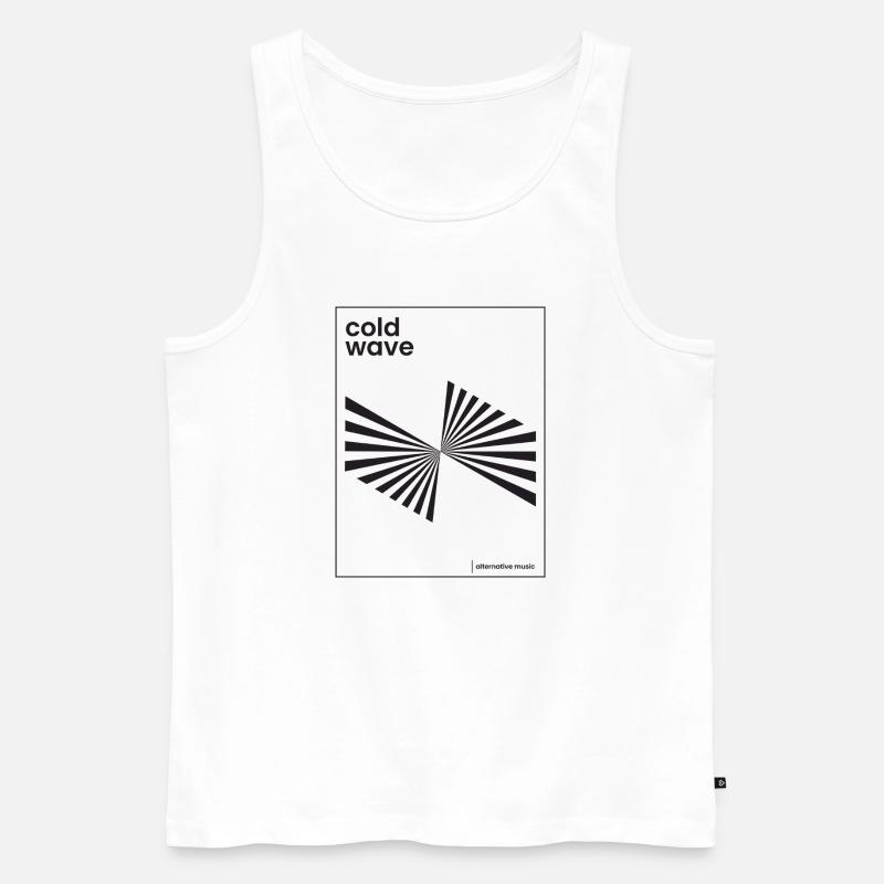 Design eines Cold-Wave-Musikplakats - Männer Premium Bio Tank Top - Weiß