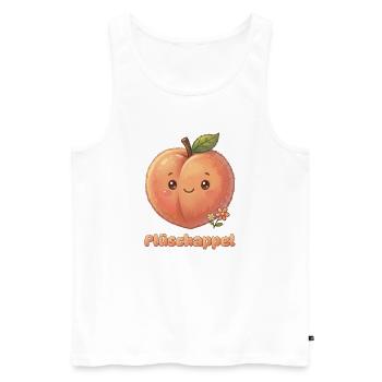 Plattdüütsch Edition: Plüschappel - Männer Premium Bio Tank Top - Weiß - Vorne - Michal (187cm)