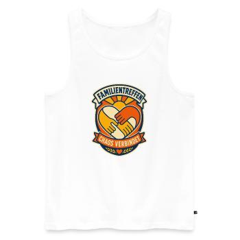 Familienfest Herzverbindet Chaos - Männer Premium Bio Tank Top - Weiß - Vorne - Michal (187cm)