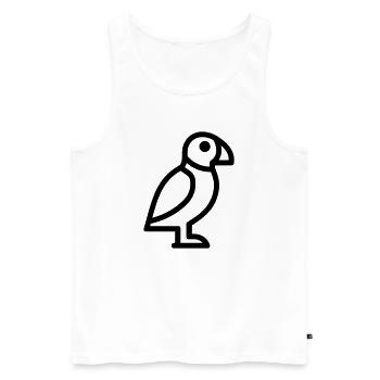 Papageitaucher-Seevogel - Männer Premium Bio Tank Top - Weiß - Vorne - Michal (187cm)