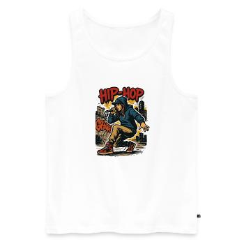 Hopfen - Männer Premium Bio Tank Top - Weiß - Vorne - Michal (187cm)