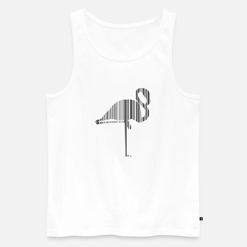 Fla:mingo Barcode - Männer Premium Bio Tank Top - Weiß