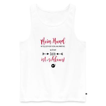 schlauer Hund - Männer Premium Bio Tank Top - Weiß - Vorne - AI Model Male 178 light (178cm)