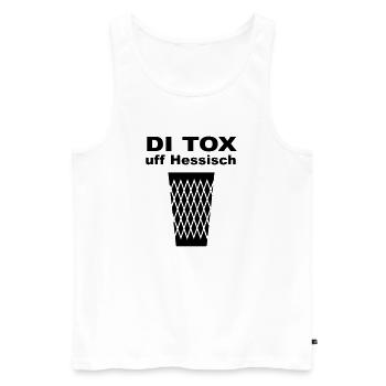 Ditox auf Hessisch Geripptes #bembel #apfelwein - Männer Premium Bio Tank Top - Weiß - Vorne - Michal (187cm)
