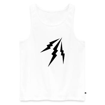 lightning - Männer Premium Bio Tank Top - Weiß - Vorne - AI Model Male 178 light (178cm)