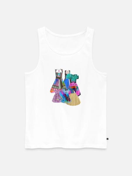 Dirndl splash - Männer Premium Bio Tank Top - Weiß