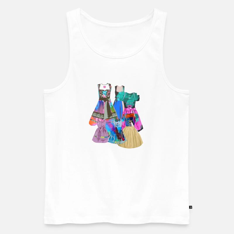 Dirndl splash - Männer Premium Bio Tank Top - Weiß