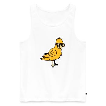Cool Parrot Bird - Men's Premium Organic Tank Top - white - Front - Michal (187cm)