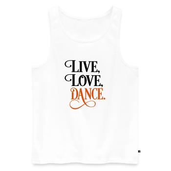 dance - Men's Premium Organic Tank Top - white - Front - AI Model Male 178 light (178cm)