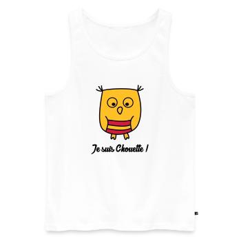 Hibou Chouette Baby Bébé Birth Enfant Sympa [S] - Men's Premium Organic Tank Top - white - Front - AI Model Male 178 light (178cm)