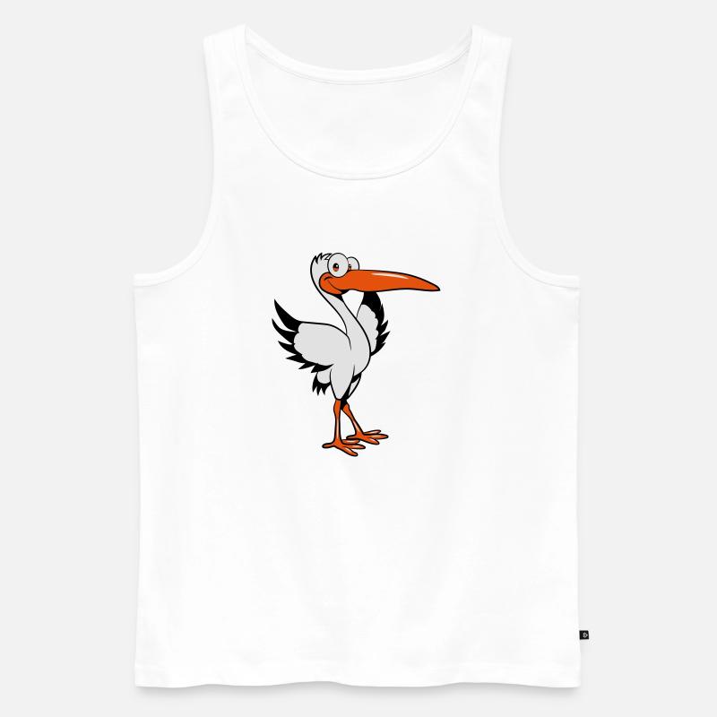 storch witzig comic - Männer Premium Bio Tank Top - Weiß