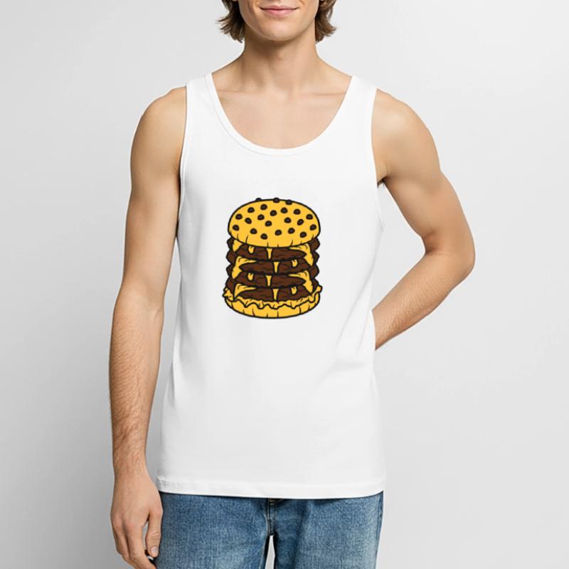 conception haute multiple hamburger cool hamburger Débardeur bio Premium Homme