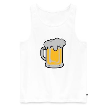 Maßkrug Bière - Débardeur bio Premium Homme - blanc - Devant - Michal (187cm)