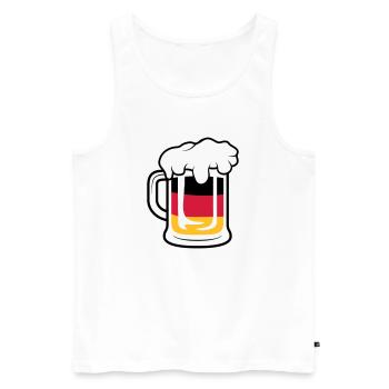 Germany Maßkrug - Men's Premium Organic Tank Top - white - Front - Michal (187cm)