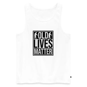 old lives matter quote - Men's Premium Organic Tank Top - white - Front - AI Model Male 178 light (178cm)