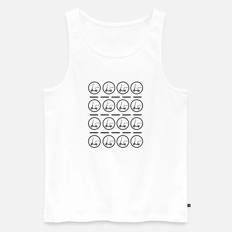 E-Scooter E-Roller Scooter - Männer Premium Bio Tank Top - Weiß