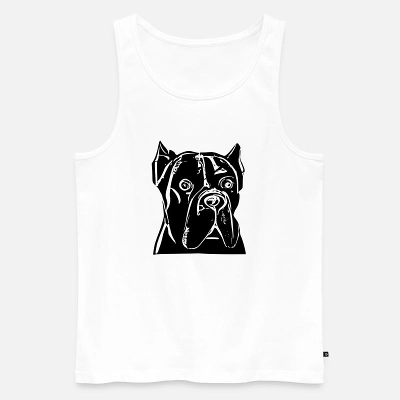 Cane Corso - Männer Premium Bio Tank Top - Weiß