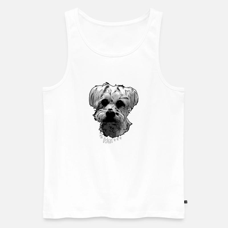 Oskar gr - Männer Premium Bio Tank Top - Weiß