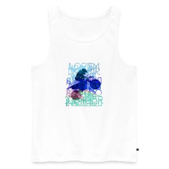 motorrad, motorcycle, biker, graffiti, malerei - Männer Premium Bio Tank Top - Weiß - Vorne - Michal (187cm)