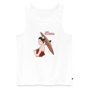 Laos Laote Laoten Mädchen Kleid Lao I Geschenk - Männer Premium Bio Tank Top - Weiß - Vorne - AI Model Male 178 light (178cm)