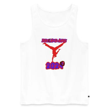 Paris Breakdance Hip-Hop 2024 - Débardeur bio Premium Homme - blanc - Devant - Michal (187cm)