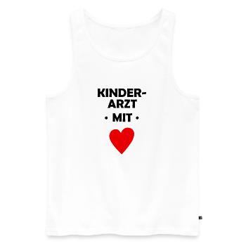 Kinderarzt mit Herz - Arzt - Krankenhaus - Doktor - Männer Premium Bio Tank Top - Weiß - Vorne - Michal (187cm)